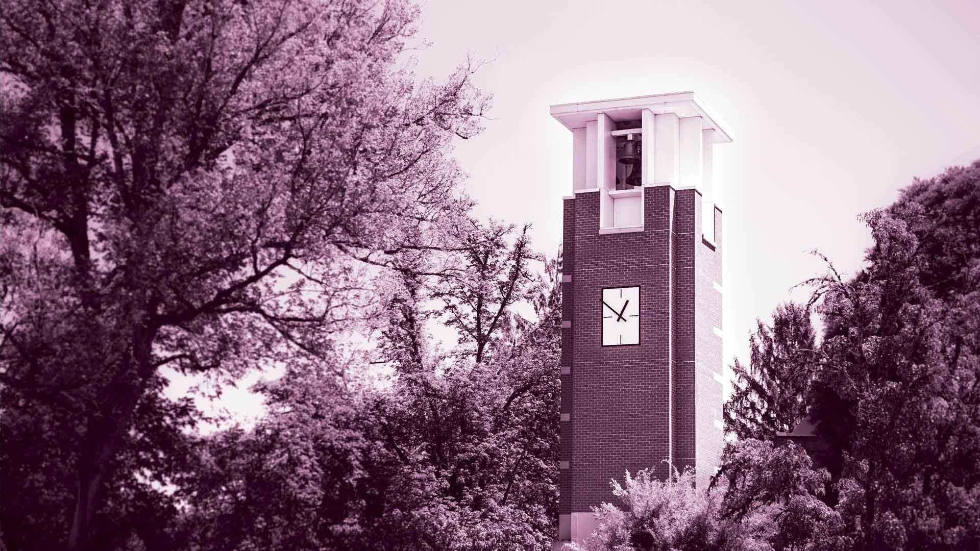 Learn Something New Clock tower in front of trees