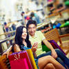 Man and woman looking at a cell phone